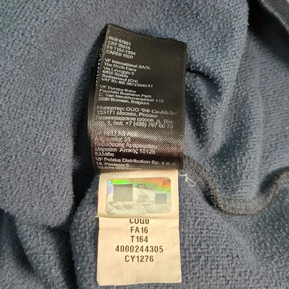 The North Face 1/2 Zip Pullover Zip Breast Pocket Fleece  Slate Blue  Mens  L